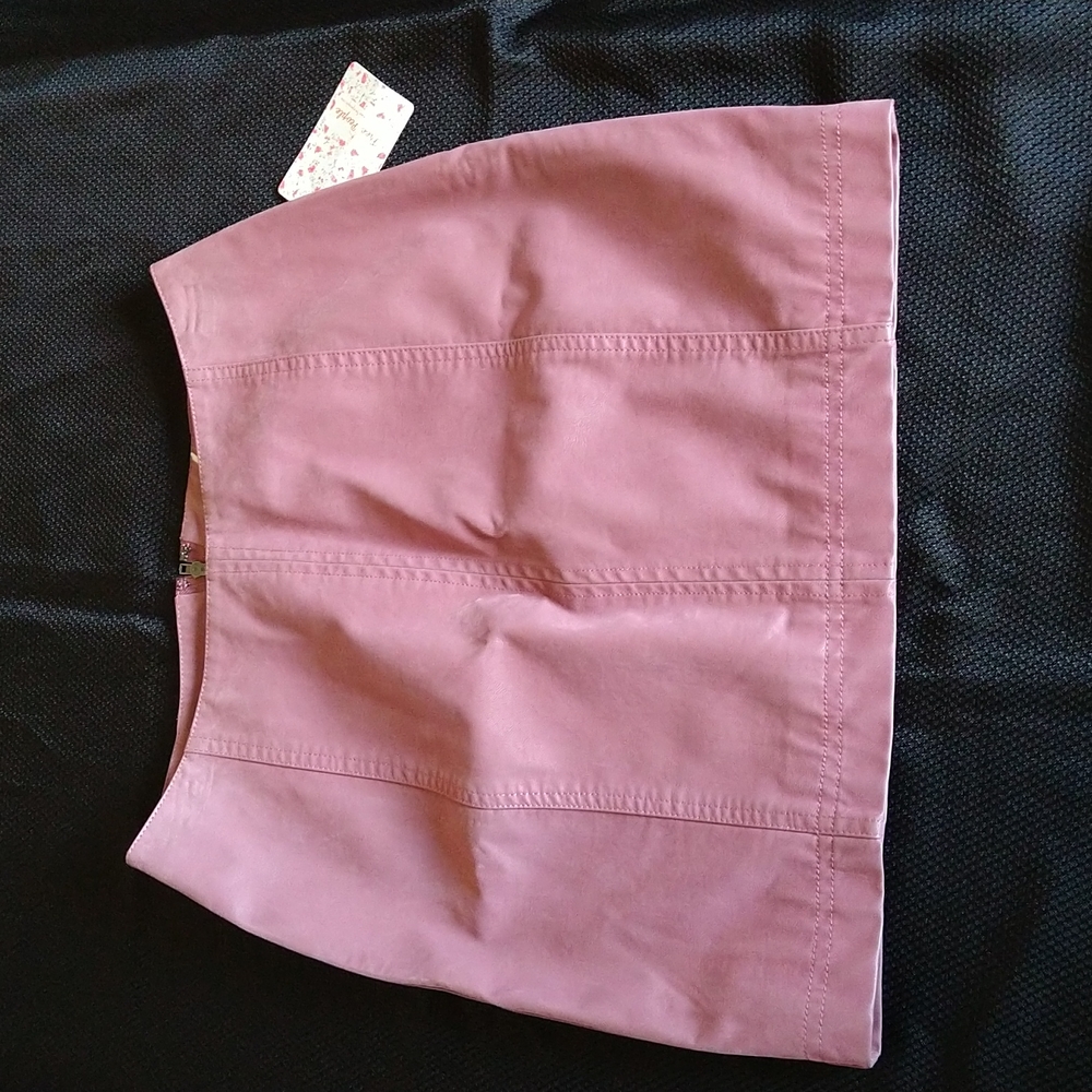 Free people vegan leather mini skirt size 4 - Picture 5 of 13